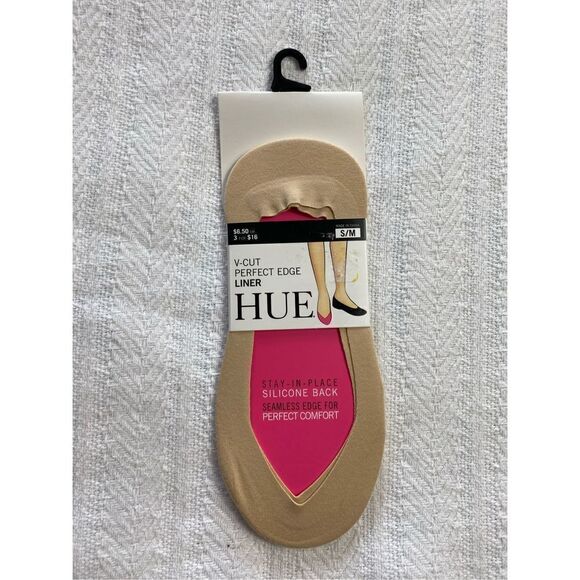 HUE S/M V-CUT Perfect Edge Liners - 3 Pair Shoe Size 4-7 - Picture 2 of 7